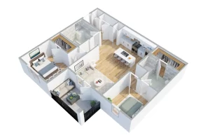 3D floor plan services by WeFixPix for real estate agents, including virtual house staging and real estate photo retouching