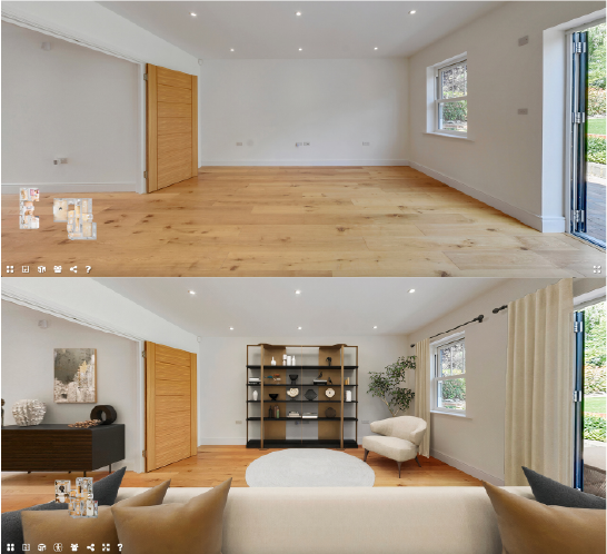 Virtual Home Staging for 360° Photos