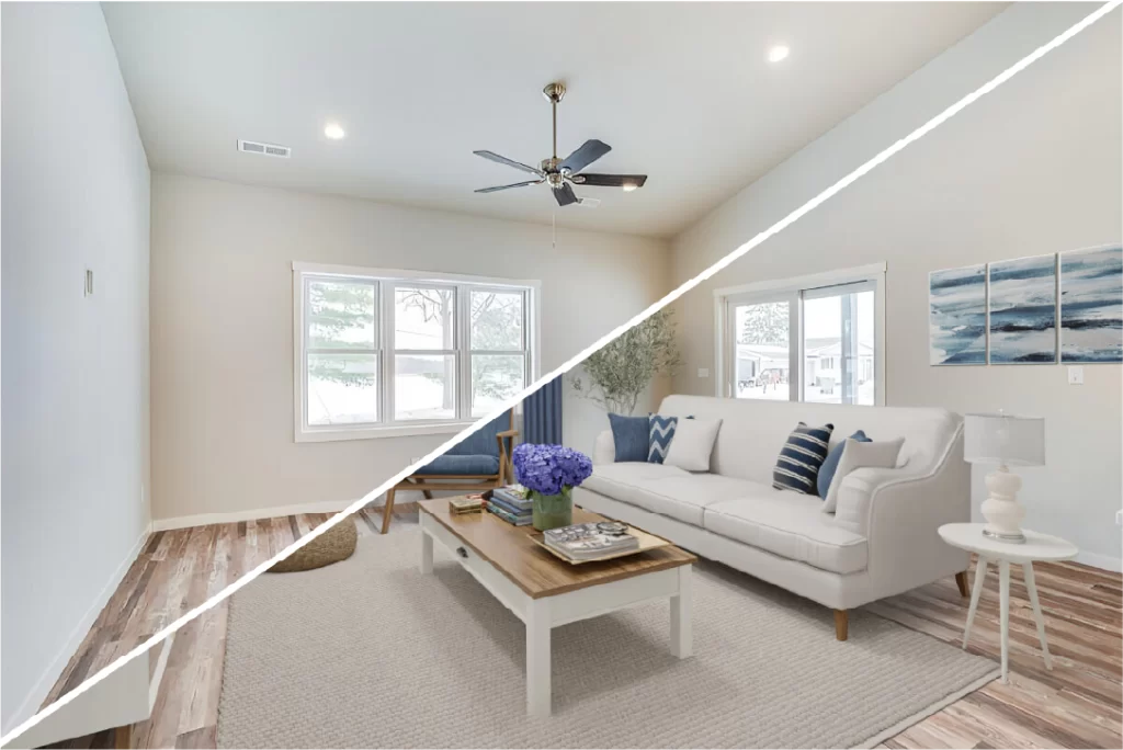 Living Room Home Staging Hamptons Style_1