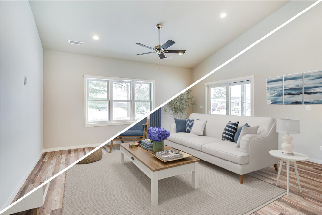 Home Staging du Salon – Style Hamptons
