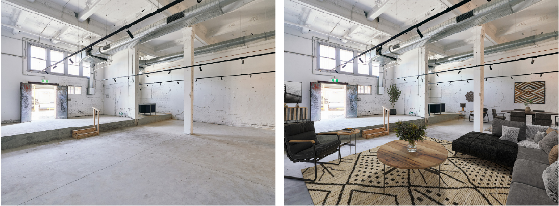 Home Staging du Salon – Style Urbain Industriel
