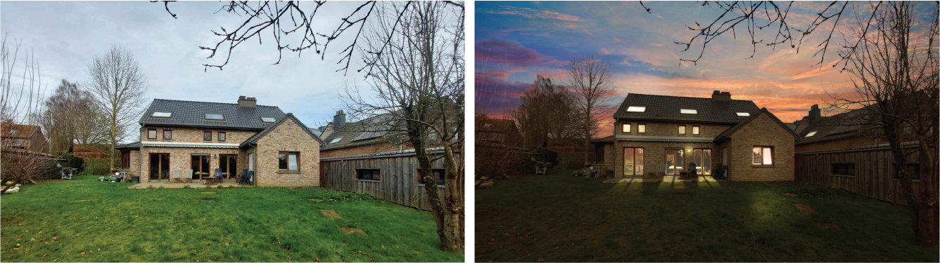 photo immobilière au crépuscule WeFixPix