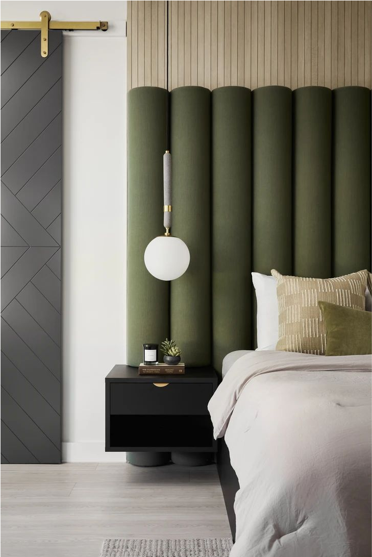 Tête de lit design géométrique