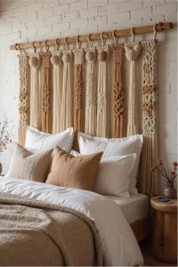 Tête de lit boho macramé