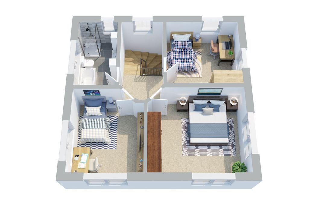 3D Bathroom Floor Plan by WeFixPix