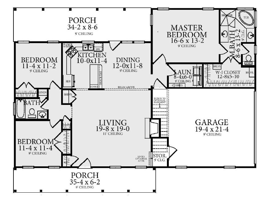 Ranch Style House - Single-Story House Plan