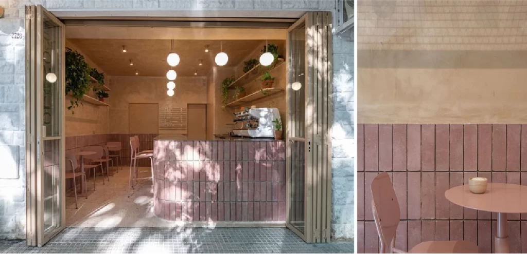 pastel colors Combining Materials, Textures and Finishes